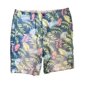 Vintage Hurley Men’s Bermuda Denim Shorts - - long shorts - floral - Size 36